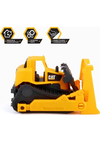 Cat Inşaat Filosu 10" Buldozer Oyuncak - Sağlam Plastik Yapı ve Gerçek Çalışan Parçalar - 3 Yaşındaki Erkek ve Kız Çocuklar Için Mükemmel Iç Mekan ve Dış Mekan Oyuncakları (Yurt Dışından)