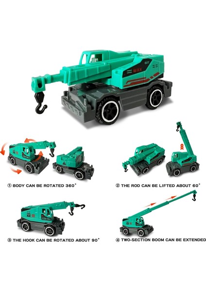 Inşaat Kamyonu Araç Oyuncak Mini Metal Araç Seti Damperli Kamyon Buldozer Vinç Model Kamyon Finişer Konteyner Kamyonu Döndürme Sondaj Kulesi Harita Erkek Çocuklar Için Yol Tabelası (Yurt Dışından) fırsatları