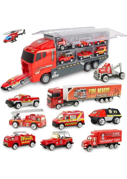 Itfaiye Kamyonları Oyuncaklar Boys Için Kurtarma Aracı Araç Seti Çocuk Çocuklar Mini Itfaiye Kamyonları Ambulans Oyuncaklar Boys Için 3 4 5 Yaşında (Yurt Dışından)