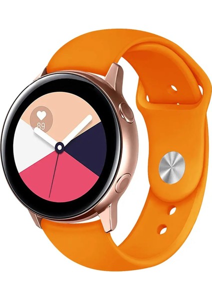 Samsung Gear S3 Classic Uyumlu Klasik Kordon - Turuncu