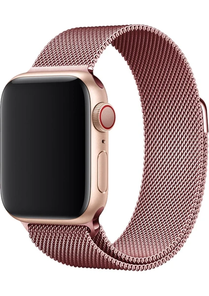 Apple Watch 42MM Metal Mıknatıslı Kordon - Rose