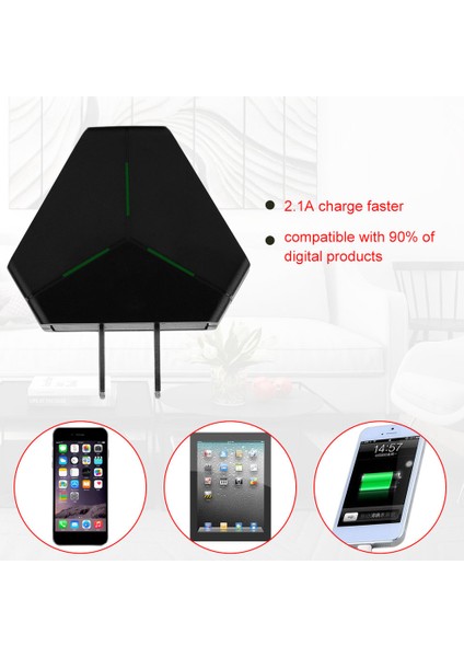 Süper Hafif 2.1A Aydınlık Tip 2 Bağlantı Noktalı Micor USB Tl Adaptör Şarj Cihazı (Yurt Dışından) fırsatları