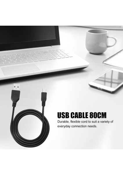80CM Şarj Kablosu Yüksek Hızlı USB 2.0 Erkek A'dan Mini B'ye Şarj Kabloları (Yurt Dışından) modelleri