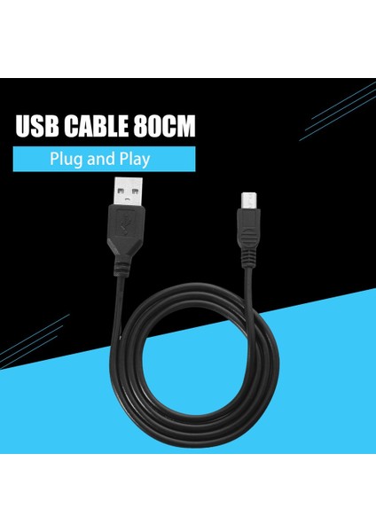 80CM Şarj Kablosu Yüksek Hızlı USB 2.0 Erkek A'dan Mini B'ye Şarj Kabloları (Yurt Dışından) fırsatları