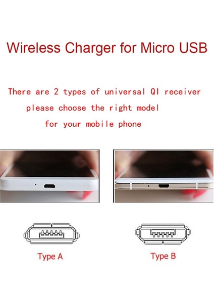 Peaktop Evrensel Qi Kablosuz Şarj + Tip-C/mikro USB Kablosuz Alıcı iPhone Huawei Xiaomi Htc Oppo Vivo Asus (Yurt Dışından) indirimleri