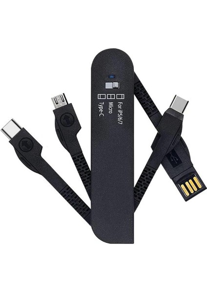 3 In 1 Tip C Şarj Adaptörü Çok Fonksiyonlu Xiaomi Samsung Için Usb-C Android Telefon Tablet Şarj Veri Iletimi (Yurt Dışından)