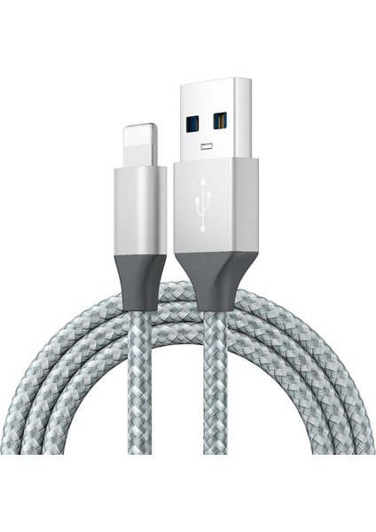 I-Phone Hızlı Şarj Için Şarj Kablosu Telefon Naylon Örgülü Veri Kablosu (Yurt Dışından)