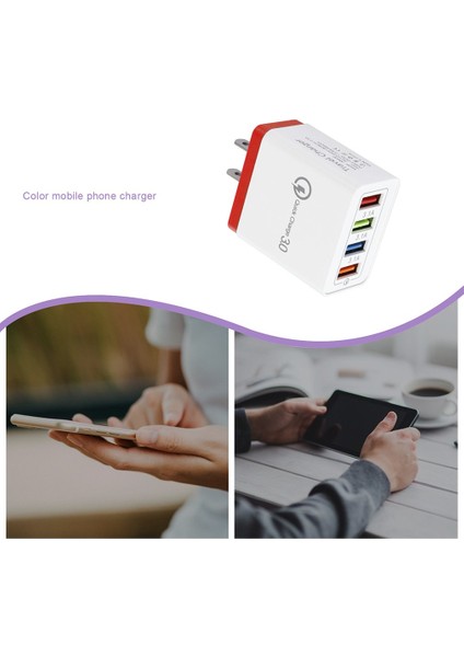 4 USB Bağlantı Noktası 15W 3.1A Evrensel Cep Telefonu Şarj Cihazı Abd Plug Seyahat Şarj Başlığı Indüksiyon Şarj Cihazı Akıllı Telefon Için Telefon Adaptörü (Yurt Dışından) modelleri