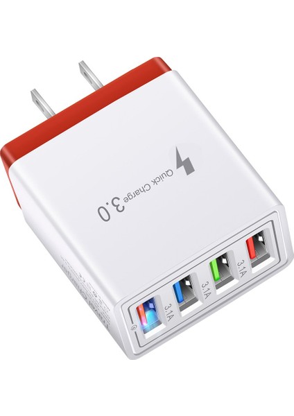 4 USB Bağlantı Noktası 15W 3.1A Evrensel Cep Telefonu Şarj Cihazı Abd Plug Seyahat Şarj Başlığı Indüksiyon Şarj Cihazı Akıllı Telefon Için Telefon Adaptörü (Yurt Dışından) fırsatları