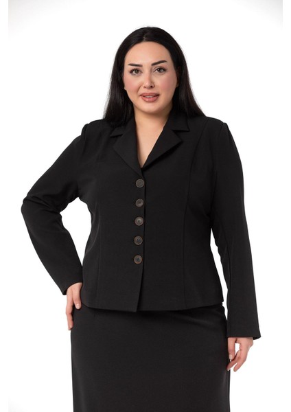 Büyük Beden Etek Ceket Siyah Takım fiyatları