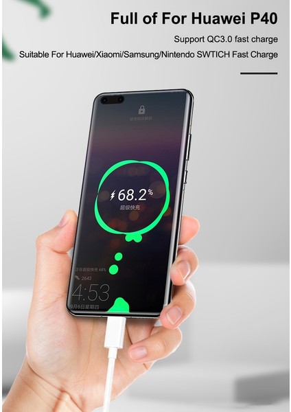 Hızlı Şarj Cihazı Tip C USB Kablosu Huaweı P30 P40 P10 P20 Pro Lite Mate 40 30 9 10 Pro Mate 20 V20 Nova 8 7 6 5 Güç Adaptörü (Yurt Dışından) fiyatları