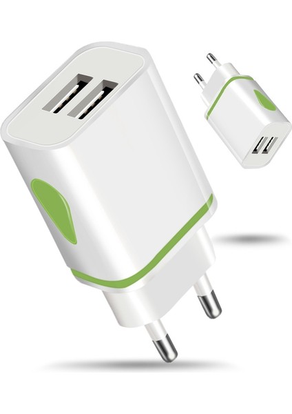 USB Şarj Aleti Seyahat Hızlı Şarj Adaptörü Taşınabilir Çift Duvar Şarj Cihazı Cep Telefonu Şarj Cihazları iPhone 12 11 Xr Samsung S9 Xiaomi (Yurt Dışından)