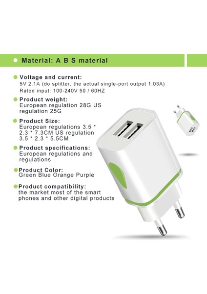 USB Şarj Aleti Seyahat Hızlı Şarj Adaptörü Taşınabilir Çift Duvar Şarj Cihazı Cep Telefonu Şarj Cihazları iPhone 12 11 Xr Samsung S9 Xiaomi (Yurt Dışından) fırsatları