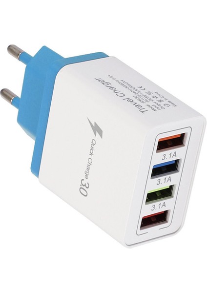 Evrensel 4 Port USB Şarj Aleti Seyahat 5 V/3A Telefon Adaptörü iPhone Samsung Akıllı Telefon Için Akıllı Şarj Kafası USB Hızlı Şarj Cihazı (Yurt Dışından) indirimleri