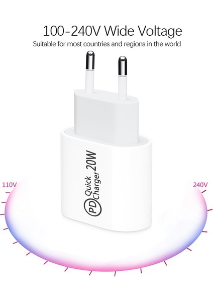 Hızlı Şarj 20W Pd Cep Telefonu Şarj Cihazı Ab/au/abd/ingiltere Tak Tip-C Hızlı Şarj iphone 12 Xiaomi Için iphone 14 USB C Şarj Cihazı (Yurt Dışından) fiyatları
