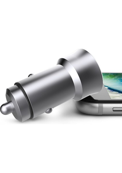 Hızlı Şarj 3.0 + 5V/2.4A Mavi LED Göstergeli Çift USB Araç Şarj Cihazı (Yurt Dışından) modelleri