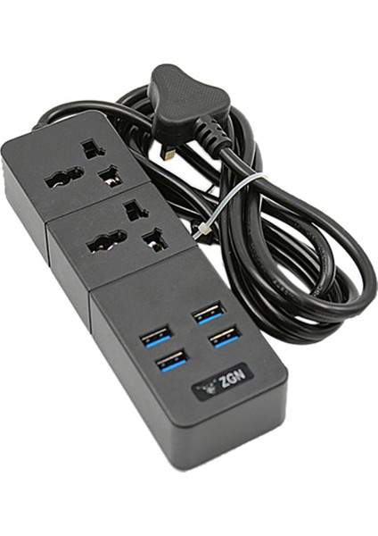 4 USB ve 2 Çıkış Bağlantı Noktalı Şerit Dalgalanma Koruyucusu 2500W 10A Ev Için 6,5 Feet Uzatma Kablosu (Yurt Dışından)