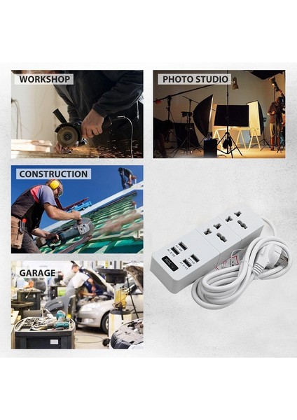 4 USB ve 2 Çıkış Bağlantı Noktalı Şerit Dalgalanma Koruyucusu 2500W 10A Ev Için 6,5 Feet Uzatma Kablosu (Yurt Dışından) fırsatları
