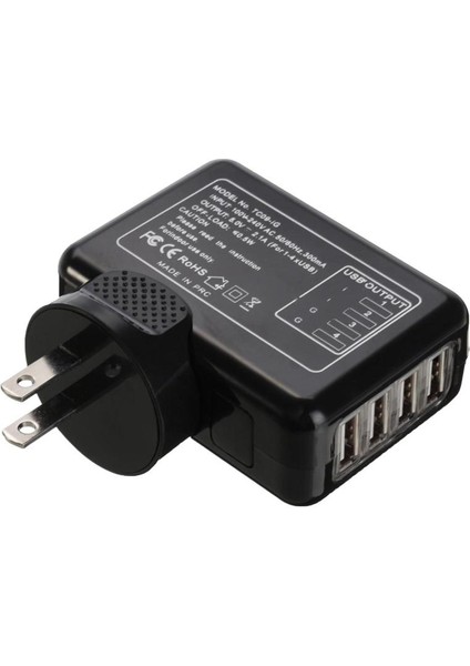 Abd Tak Siyah ile Yeni 4 Bağlantı Noktalı USB Çoklu Adaptör Seyahat Duvar Ac Şarj Cihazı (Yurt Dışından) indirimleri