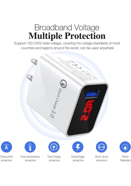 Cep Telefonu Şarj Cihazı Hızlı Şarj Qc 3.0 18W Hızlı Şarj Ab Abd Fiş Adaptörü Duvar USB Şarj iPhone x Xs 8 Samsung Xiaomi (Yurt Dışından) fırsatları