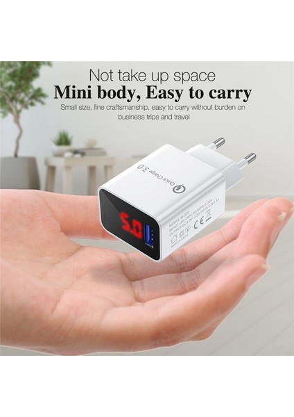 Cep Telefonu Şarj Cihazı Hızlı Şarj Qc 3.0 18W Hızlı Şarj Ab Abd Fiş Adaptörü Duvar USB Şarj iPhone x Xs 8 Samsung Xiaomi (Yurt Dışından) indirimleri