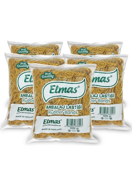 Elmas Ambalaj Lastiği 40 mm 5 Paket x 1000 Gram