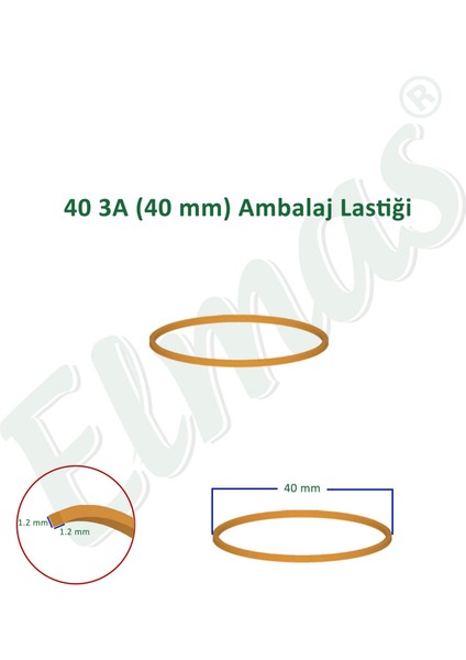 Elmas Ambalaj Lastiği 40 mm 5 Paket x 1000 Gram