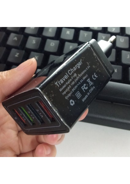 4 USB 3A Cep Telefonu Şarj Cihazı Hızlı Şarj Taşınabilir Duvar Mobil Şarj Cihazı (Yurt Dışından) fırsatları