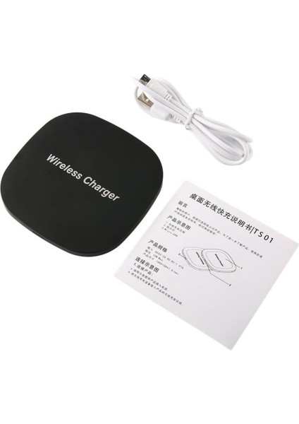 TS01 10W Hızlı Kablosuz Şarj Cihazı Taşınabilir Kablosuz Şarj Pedi (Yurt Dışından)