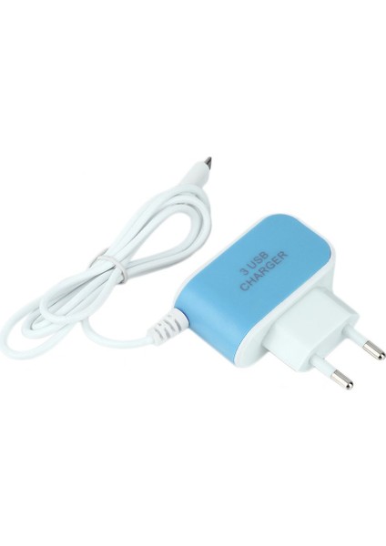 Iphone/samsung Için V8 Kablolu Yeni Üç Bağlantı Noktalı Ev Şarj Cihazı Ab Standardı (Yurt Dışından) fiyatları
