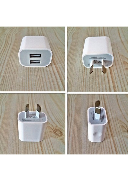 Notow Çift Arayüz USB Güç Adaptörü 5V 2A Avustralya Yeni Zelanda Au Tak Duvar Şarj Cihazı iPhone Için Samsung Akıllı Telefon (Yurt Dışından)