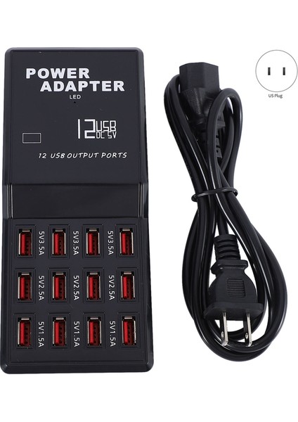 12 Bağlantı Noktalı Akıllı Şarj Istasyonu USB Şarj Istasyonu Aile ve Ofis Kullanımı Için Evrensel Uyumluluk Şarj Istasyonunun USB Şarj Cihazı (Yurt Dışından) modelleri