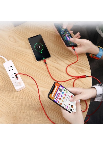 3 In 1 USB Kablosu 2A Hızlı Şarj USB C Kablosu IPHONE14 13 12 Pro Max Xiaomi 13 12 11 Huawei Samsung Cep Telefonu Şarj Kablosu (Yurt Dışından) fırsatları