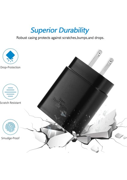 Fantasygoods 25W Pd Süper Hızlı Şarj Adaptörü Usb-C - Usb-C Kablosu Samsung Note 20 S21 Ultra S20 + S20 Fe NOTE10 + A71 Pps Şarj Cihazı (Yurt Dışından) indirimleri