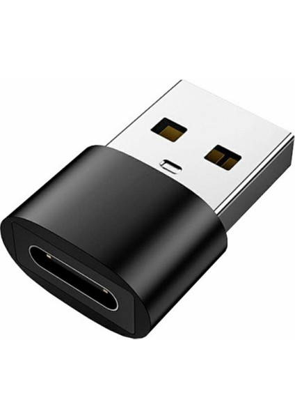 Tip-C Dişi - USB Şarj Adaptörü Yuvarlak Kabuk Küçük ve Kullanışlı (Yurt Dışından)