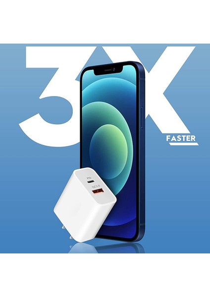20W Çift Pd USB C Telefon Şarj Cihazı Ab Abd Tak Hızlı Şarj Adaptörü IPHONE14 13 12 Pro Max Xiaomi 11 Huawei P40 P30 Samsung S21 (Yurt Dışından) fırsatları