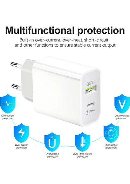 20W Çift Pd USB C Telefon Şarj Cihazı Ab Abd Tak Hızlı Şarj Adaptörü IPHONE14 13 12 Pro Max Xiaomi 11 Huawei P40 P30 Samsung S21 (Yurt Dışından) indirimleri