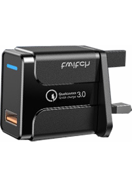 Niceestore Twitch QC3.018W Hızlı Şarj Işık Kılavuz Direği Şarj Cihazı Hızlı Şarj Şarj Cihazı Qc3.0 LED Işıklı Şarj Cihazı Seyahat Şarj Cihazı (Yurt Dışından)