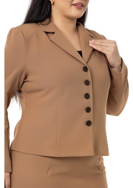 Büyük Beden Etek Ceket Vizon Takım indirimleri