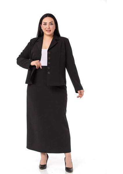 Büyük Beden Etek Ceket Siyah Takım fırsatları