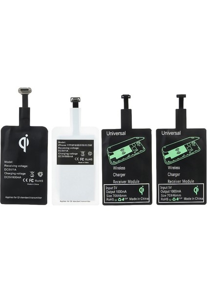 Adet Evrensel Android Qi Kablosuz Şarj Alıcısı Mikro USB Kablosuz Şarj Cihazı Alma Yama Için Microusb Telefonları Iphone Için (Yurt Dışından) modelleri