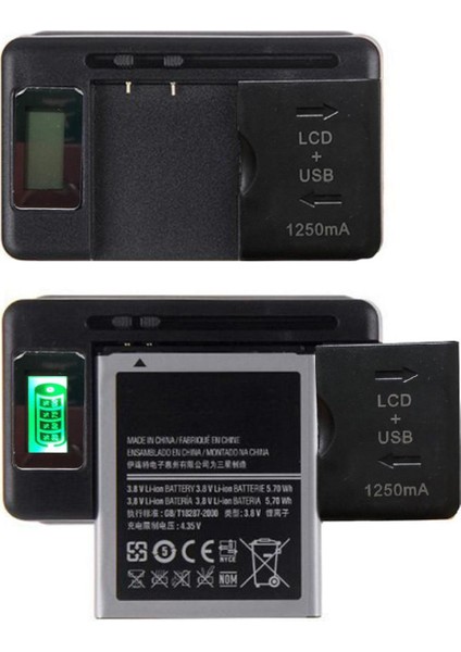 Evrensel Standart Pil Şarj Cihazı LCD Ekran USB Cep Telefonu Pil Şarj Cihazı Samsung Için Xiaomi Vb Için Şarj Duvar Şarj Cihazı. (Yurt Dışından)