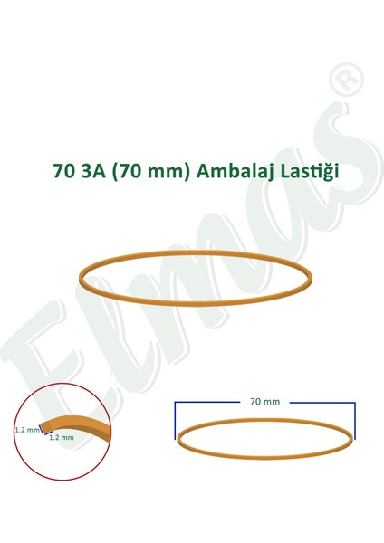 Elmas Ambalaj Lastiği 70 mm 5 Paket x 1000 Gram