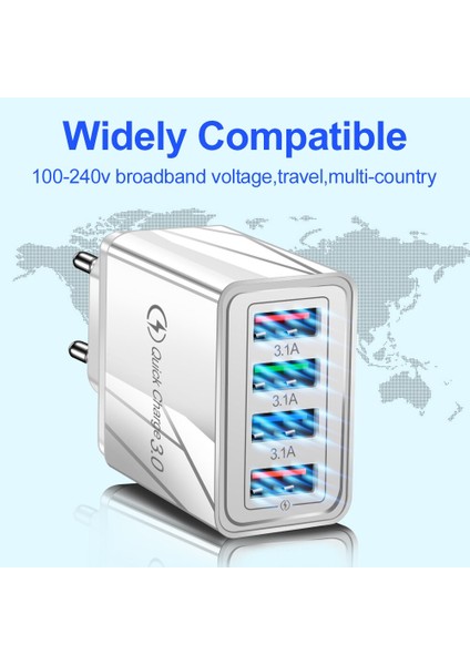 Hızlı Şarj 3.0 48W Qc 3.0 4.0 Hızlı Şarj Cihazı USB Taşınabilir Şarj Cep Telefonu Şarj Cihazı iPhone Samsung Xiaomi Huawei Adaptörü (Yurt Dışından) fiyatları
