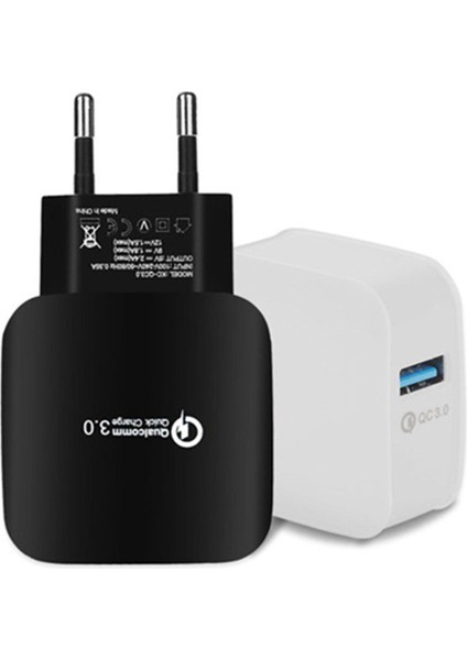 Qc3.0 Cep Telefonu Şarj Adaptörü 5V3A Evrensel Akıllı Telefon Için Hızlı Şarj USB Hızlı Şarj Beyaz Abd Plug (Yurt Dışından)
