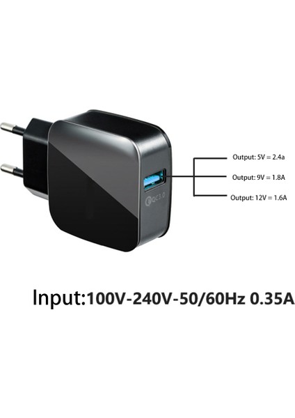 Qc3.0 Cep Telefonu Şarj Adaptörü 5V3A Evrensel Akıllı Telefon Için Hızlı Şarj USB Hızlı Şarj Beyaz Abd Plug (Yurt Dışından) fırsatları