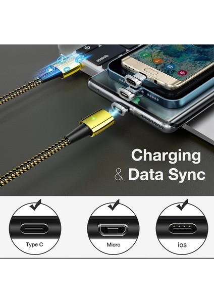 Suntaiho Highend Manyetik Veri Kablosu 3A Tipi C Şarj Cihazı Mikro USB Samsung Tipo C Xiaomi Mi 10 iPhone 13PRO Hızlı Şarj (Yurt Dışından) modelleri