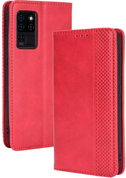 Oukitel C21 Pu Deri Manyetik Kapatma Cüzdan Için Telefon Kılıfı (Yurt Dışından)