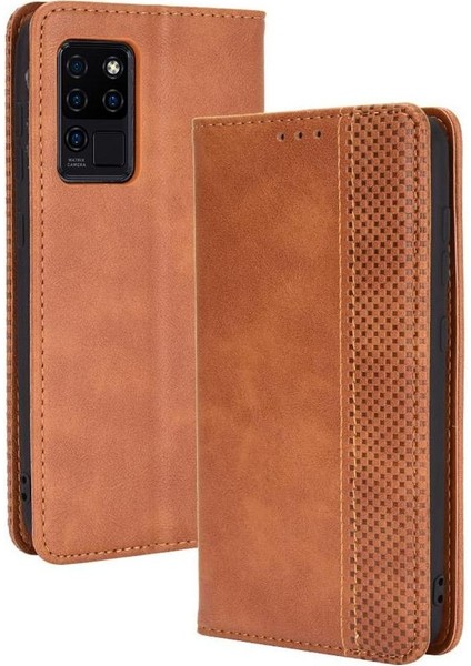 Oukitel C21 Pu Deri Manyetik Kapatma Cüzdan Için Telefon Kılıfı (Yurt Dışından)