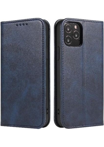 Iphone 15 Için Pro Deri Folio Flip Case Kart ile Tam Koruma Telefon Kılıfı (Yurt Dışından)